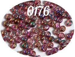 Бисер Zlatka 8/0 10гр цвет № 0176 сиреневый прозрачный с радужным покрытием