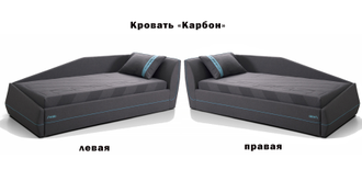 Кровать подростковая Карбон-90 XL с решеткой