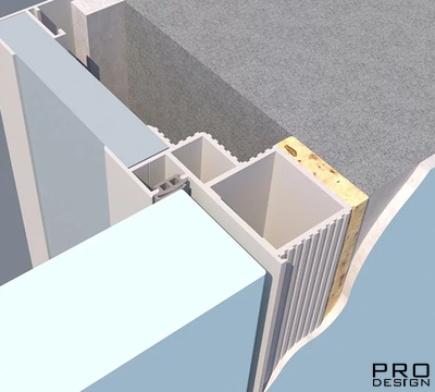 Алюминиевый короб для скрытых дверей Pro Design RAL 9005