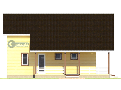 ДЖ-13 ГАБАРИТНЫЕ РАЗМЕРЫ: (9Х10,4М) 1,5 ЭТАЖА, ОБЩАЯ ПЛОЩАДЬ: 147.3М²