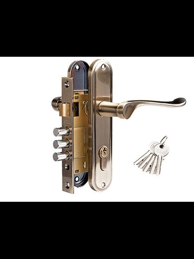 Замок в комплекте INLH 7036-127 АС медь античная