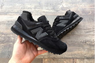 Кроссовки New Balance 574 All Black зимние