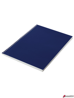 Тетрадь бумвинил, А4, 96 л., гребень, офсет №1, клетка, STAFF, СИНИЙ. 403406