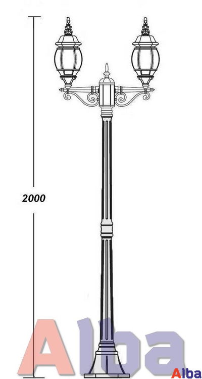 Садово парковый светильник America S 408 А gold