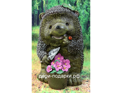 ЁЖИК с цветами 28*20см полистоун Россия 1449/012582*