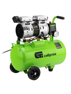 Компрессор безмаслянный малошумный МБ 1100/24,1100 Вт, 24 л, 170 л/мин Сибртех