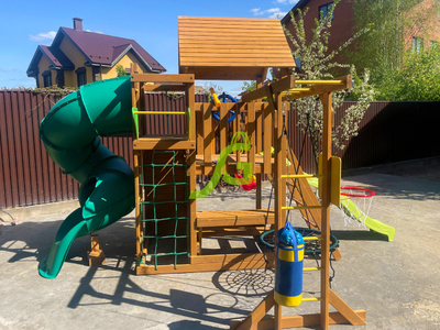 Детская площадка IgraGrad Крафт Pro 4 с трубой мод.2