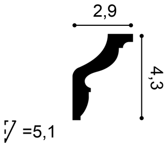 Карниз CX150 - 4,3*2,9*200см