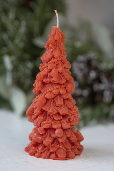 Свеча "Ёлка рождество" Красный