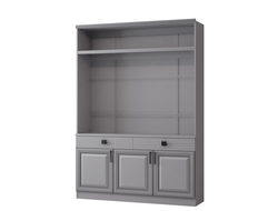 Гостиная ОРЛЕАН - №840 Шкаф под ТВ Стальной серый