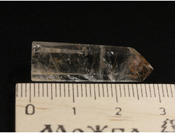 Кварц с рутилом (рутиловый), кристалл полированный "мини", Бразилия (29*10*6,5 мм, 2,9 г) №29350