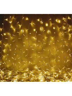 Гирлянда занавес уличная 2 х 3 м нить белая каучук IP65-M 220V