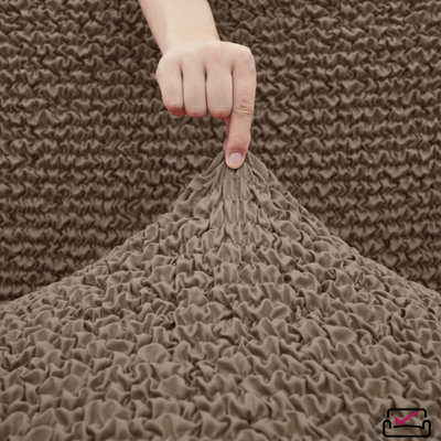 Чехол на 2хм диван Микрофибра Капучино. Защита для мягкой мебели от животных.