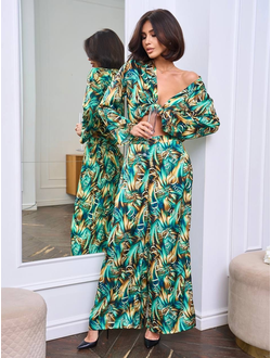 Пижама. Пижамный костюм зеленый