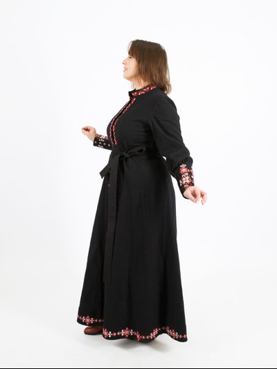 Платье-рубашка "Ма-РА" крапива 100%