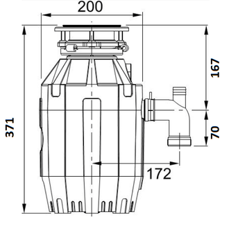 Измельчитель Franke TE-75 с пневмовыключателем