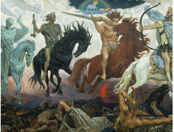 Купить картину обогреватель, репродукция Васнецова Воины Апокалипсиса