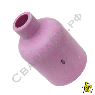 Сопло керамическое газовой линзы увеличенной горелки TIG Старт BIG № 6 ф9.0мм для TIG-17,18,26