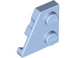 Wedge, Plate 2 x 2  Left, Bright Light Blue (24299 6383109)