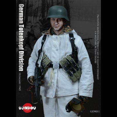 Немецкий разведчик в Венгрии, 1945 г - КОЛЛЕКЦИОННАЯ ФИГУРКА 1/6 WW2 German Totenkopf Division Hungary 1945 (UD9011) - UJINDOU