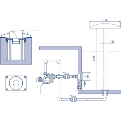 Водопад Гриб верхняя часть Flexinox д. 1,7 м полиэстер (красный)