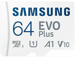 Карта памяти Samsung EVO Plus microSDXC 64G MB-MC64SA/CN, U3, 160M