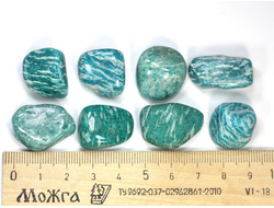 Амазонит, галтовка в ассортименте, Кольский по-в (20-25 мм, вес: 6-7 г) №25018