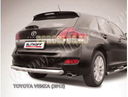 Защита заднего бампера d76 радиусная Slitkof для Toyota Venza 2012-2017