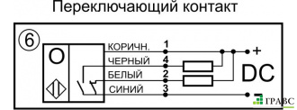 Оптический бесконтактный датчик O06-NO/NC-NPN (Д16Т, с регулировкой)