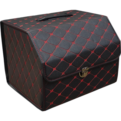 Кофр (органайзер) в багажник, размер S, Черный-красный