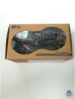 Маска для дайвинга C4 Plasma black зеркальная (силикон, стекло)