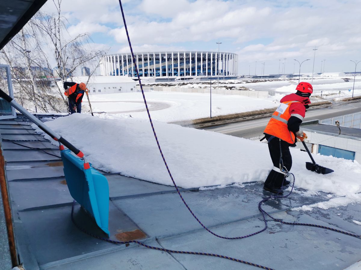 уборка снега с крыш