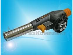 Газовая горелка, черная, сопло 16мм, с пьезоподжигом (газ 220г.)