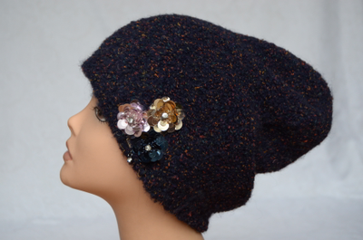 Модная шапка женская Vizio Италия 5815 синяя