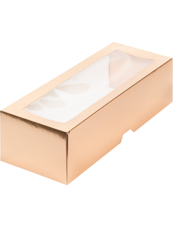 Коробка под рулет/полено с/о (золото), 300*110*80мм