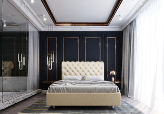 Кровать "Версаль" серого цвета