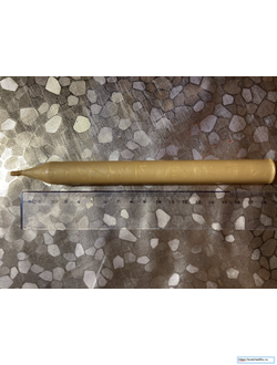 Свеча золотая "Карандаш" (4 часа горения).