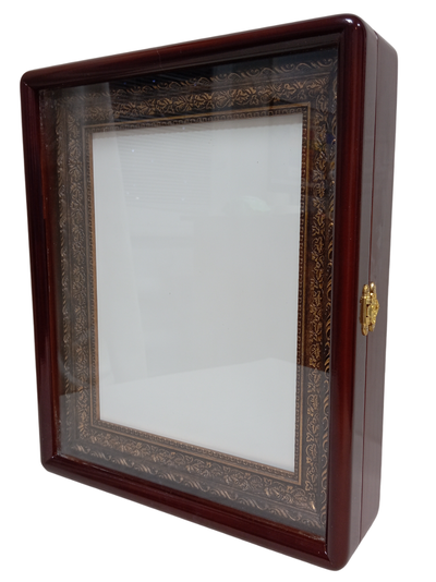 Киот "Антик" деревянный с багетной рамой "под золото" для иконы формата 22х28см