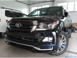Бампер + губа MODELLISTA (V2) Toyota Land Cruiser 200 2007-2015 в стиле 2016+