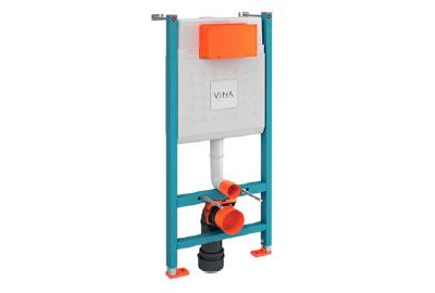 Комплект: унитаз с сиденьем дюропласт VitrA Normus, с микролифтом, инсталляцией и панель управления, цвет глянцевый хром, 9773B003-7206