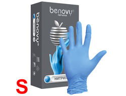 Нитриловые Перчатки "Benovy" (S) Blue