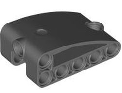 Technic, Panel Curved 2 x 5 x 3 Double Modified L-Shape Quarter Ellipse Thick , Dark Bluish Gray (80285 / 6435031)