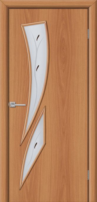 Дверь ламинированная остекленная "Стрелиция миланский орех "