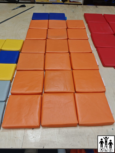 Модульный мягкий пол DNN 25х25х3 см тент оранжевый