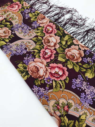 Павловопосадский платок Сиреневый туман 983-7