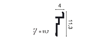 Карниз CX196 U-STEPS - 4*11,3*200см