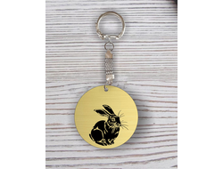 Брелок с гравировкой год Кролика №90