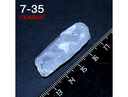 Горный хрусталь натуральный (необработанный) №7-35: 12,2г - 43*16*15мм СКИДКА!!!