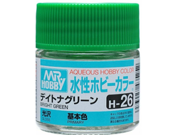 Mr. Hobby: Краска акриловая H26 "Bright Green Gloss"