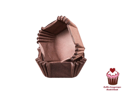 Капсулы для конфет коричневые квадрат, 35х35 мм, h20 мм, 1000 шт